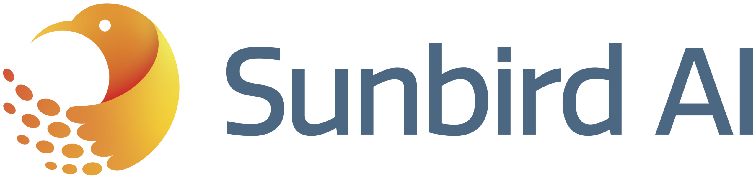 The Sunbird AI logo features a circular yellow and orange bird icon next to the company name in blue text.